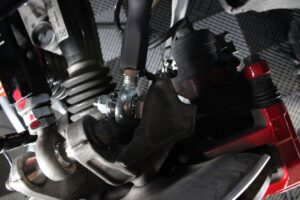Meisterschaft Motorsport Engineering Rear Camber Arms 14-16mm - Toyota A90 Supra / BMW Z4 G29 (2019-2026) 11 A90 Supra rear camber arm at the knuckle installed