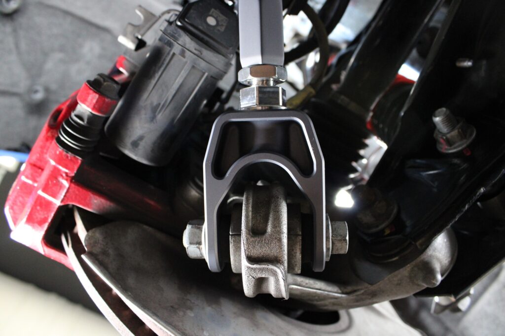 Meisterschaft Motorsport Engineering Rear Fork / Traction Links - Toyota A90 Supra / BMW Z4 G29 (2019-2026) 7 A90 Supra traction links installed, rear fork link clevis