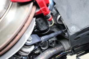 Meisterschaft Motorsport Engineering Rear Fork / Traction Links - Toyota A90 Supra / BMW Z4 G29 (2019-2026) 11 A90 Supra rear traction link at the knuckle, installed