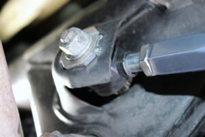 Meisterschaft Motorsport Engineering Rear Toe Arms - BMW M3 E90/E92/E93 (2008-2013) 9 Meisterschaft rear toe arm jam nut installed on BMW E9x M3