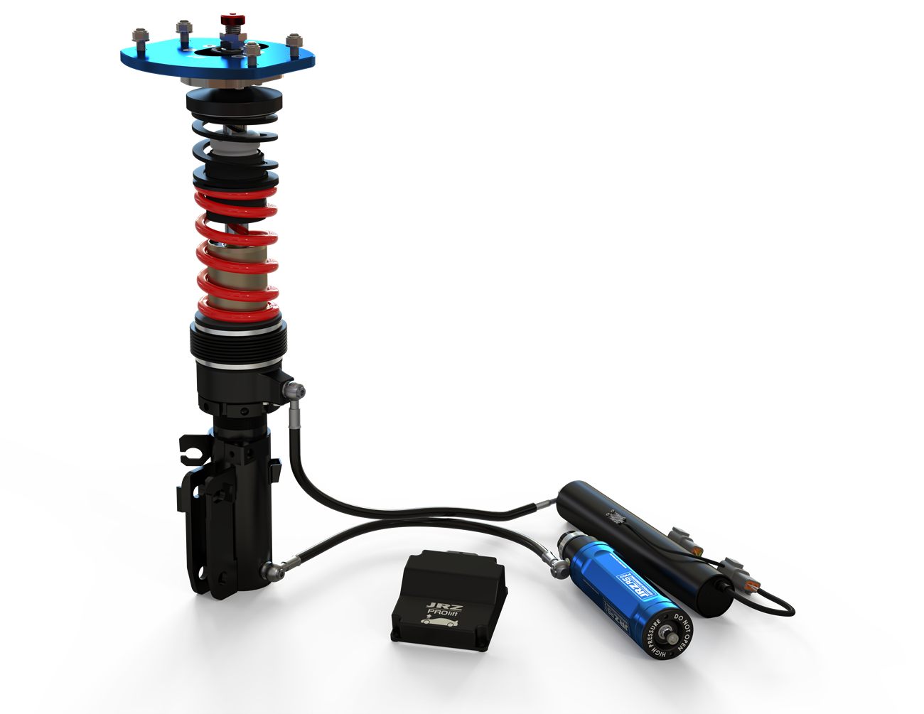 How to Choose a JRZ Suspension Setup for Your Car 9 JRZ PROlift: a hydraulic front-axle nose-lift that raises a lowered car for clearance, then drops back down.